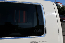 Volkswagen T5 Caravelle 2004-2010 рр. Повна окантовка вікон (14 шт, нерж) фото 2
