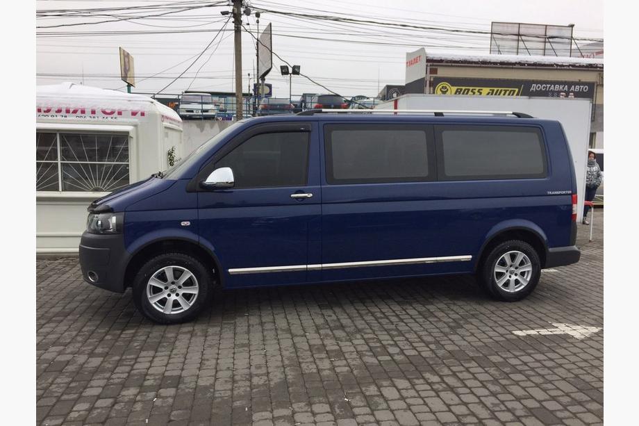Volkswagen T5 Caravelle 2004-2010 рр. Молдинги на двері (нерж, Хром) 1 двері, Довга, OmsaLine - Італійська нержавійка Фото 3