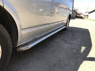 Volkswagen T5 Caravelle 2004-2010 рр. Бокові пороги Premium (2 шт., нерж) 60 мм, коротка база фото 4