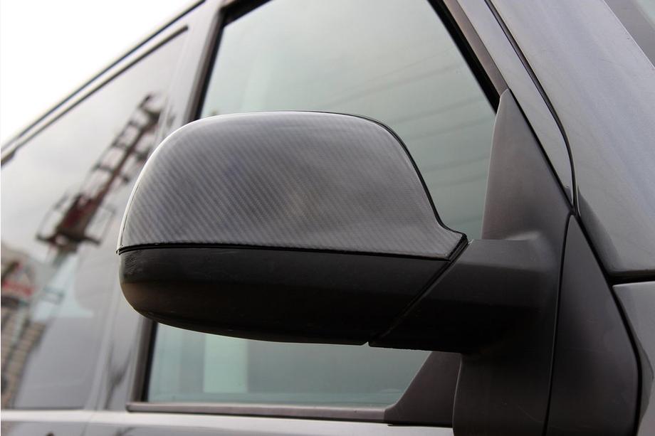 Volkswagen T5 2010-2015 рр. Накладки на дзеркала (2 шт., карбон) Фото 5
