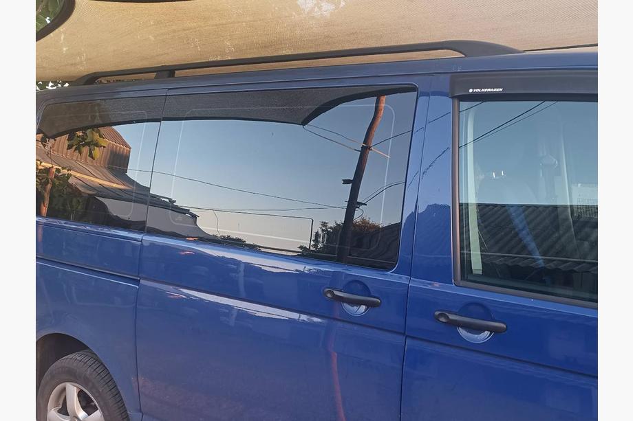 Volkswagen T5 2010-2015 рр. Рейлінги Чорні Довга база, Пластикові ніжки Фото 18