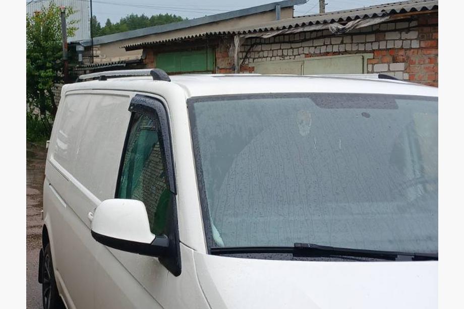 Volkswagen T5 2010-2015 рр. Рейлінги Хром Довга база, Пластикові ніжки Фото 5