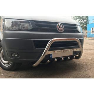 Кенгурятник WT003 (нерж) Volkswagen T5 2010-2015 рр. фото 1