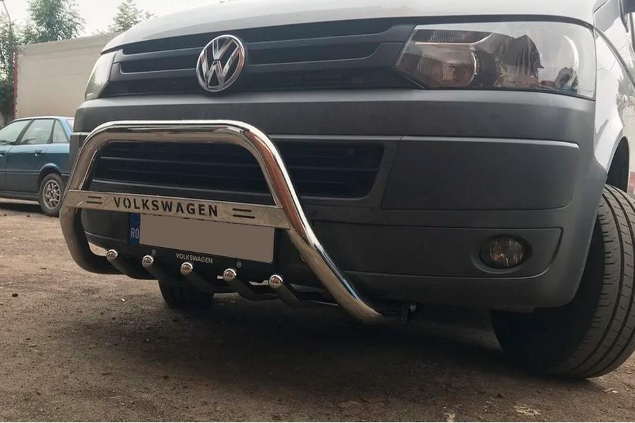 Volkswagen T5 2010-2015 рр. Кенгурятник WT003 (нерж) 60 мм, без напису Фото 6