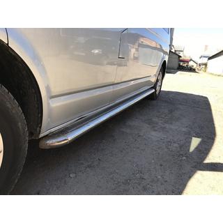 Бокові пороги Premium (2 шт., нерж) Volkswagen T5 2010-2015 рр. фото 4