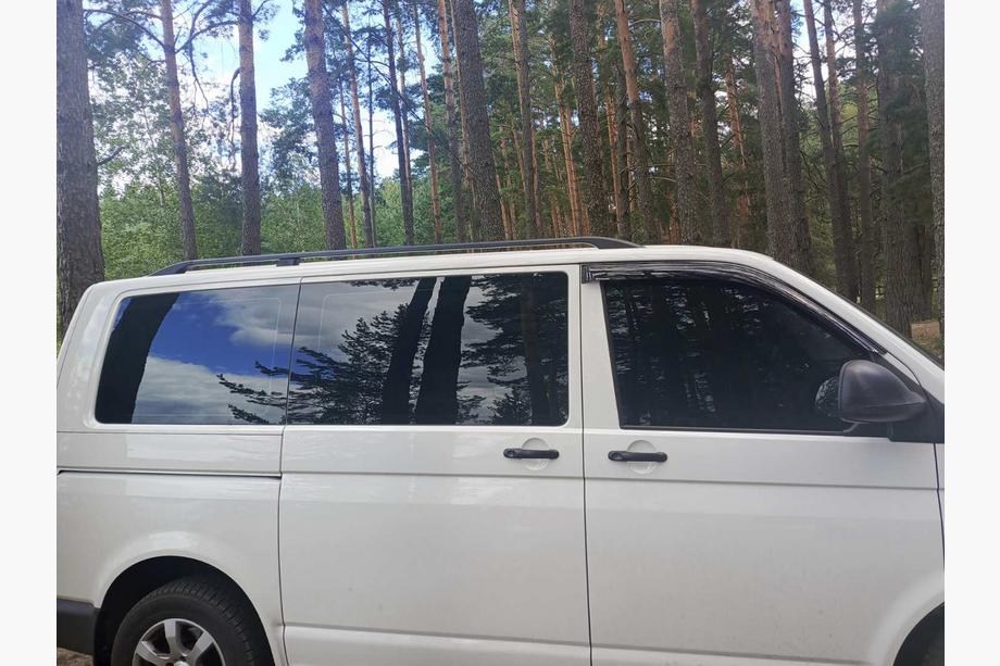 Volkswagen T6 2015-2024 рр. Рейлінги Чорні Коротка база, Пластикові ніжки Фото 21