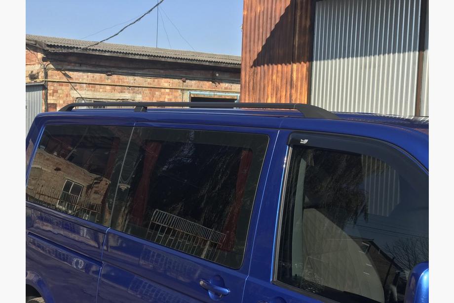 Volkswagen T6 2015-2024 рр. Рейлінги Чорні Коротка база, Пластикові ніжки Фото 6