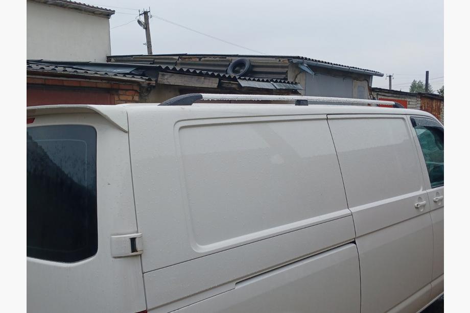 Volkswagen T6 2015-2024 рр. Рейлінги Хром Коротка база, Металеві ніжки Фото 4