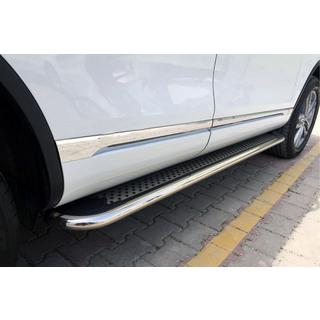 Бокові пороги Maydos V2 (2 шт., нерж) Volkswagen Amarok 2010-2022 рр. фото 1