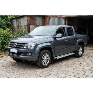 Бокові пороги Maya V2 (2 шт., алюміній) Volkswagen Amarok 2010-2022 рр. фото 1