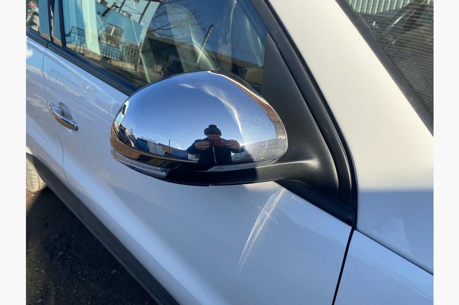 Volkswagen Tiguan 2007-2016 рр. Накладки на дзеркала (2 шт., нерж) Image