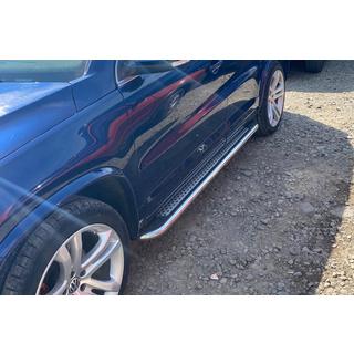 Бокові пороги Maydos V2 (2 шт., нерж) Volkswagen Tiguan 2007-2016 рр. фото 3