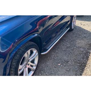 Бокові пороги Maydos V2 (2 шт., нерж) Volkswagen Tiguan 2007-2016 рр. фото 2