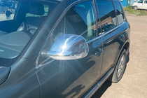 Volkswagen Touareg 2002-2010 рр. Накладки на дзеркала 2007-2010 ( 2 шт., нерж) Carmos - Турецька сталь фото 5