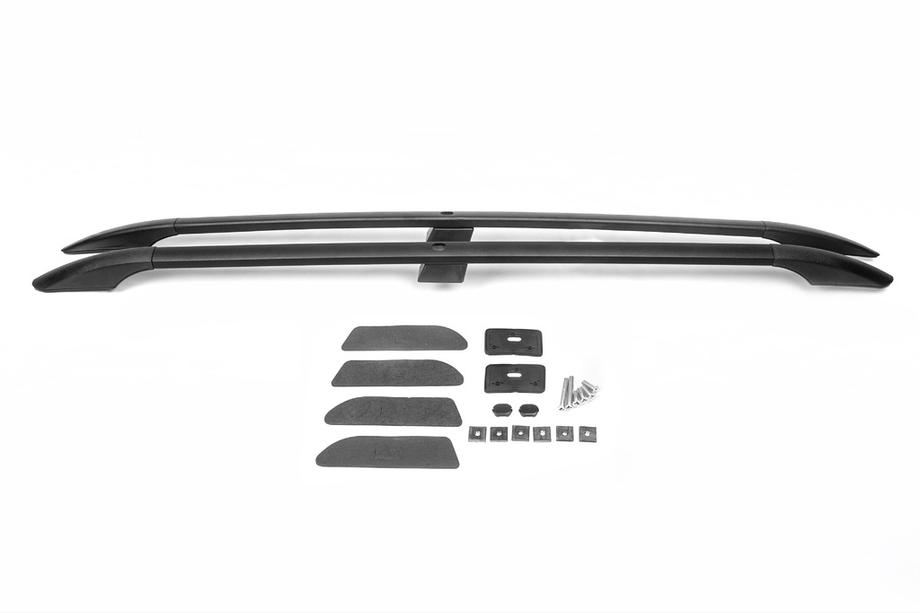 Volkswagen Touareg 2002-2010 рр. Рейлінги Чорні (турецький дизайн) Металеві ніжки Фото 2