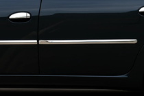 Dacia Logan I 2008-2012 рр. Молдинг дверей (4 шт., нерж.,) фото 1