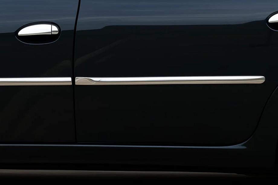 Dacia Logan I 2008-2012 рр. Молдинг дверей (4 шт., нерж.,) Image