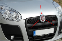Fiat Doblo II 2010-2022 рр. Хром підставка під передню емблему (нерж) фото 1