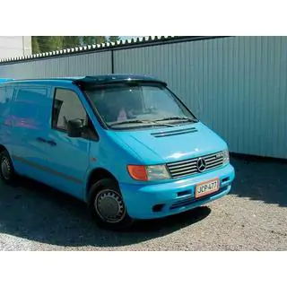 Козирьок на лобове скло (чорний глянець, 5мм) Mercedes Vito W638 1996-2003 рр. фото 4