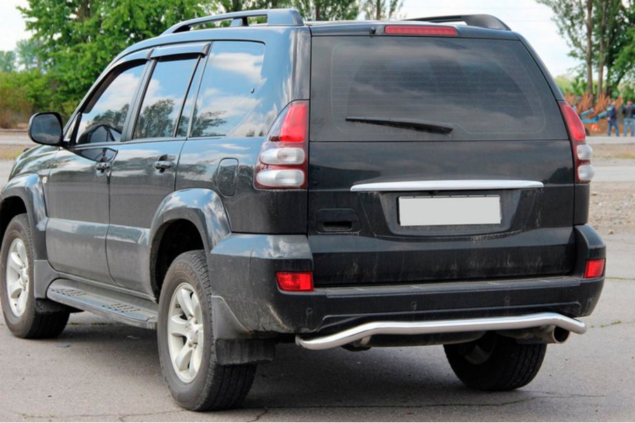 Toyota Land Cruiser Prado 120 2002-2009 рр. Задній захист AK008 Фото 5
