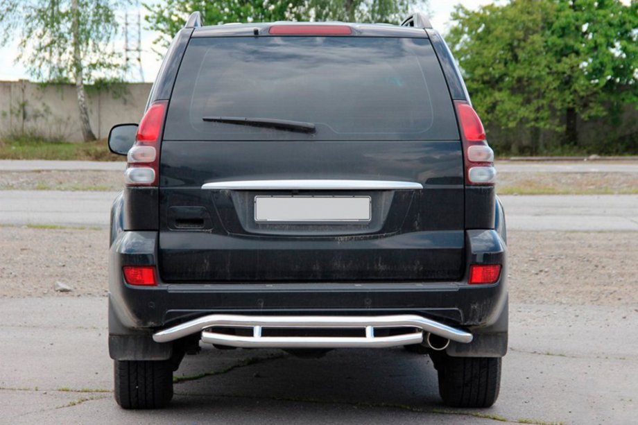 Toyota Land Cruiser Prado 120 2002-2009 рр. Задній захист AK008-1 Фото 2