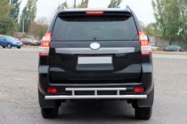 Toyota Land Cruiser Prado 150 2009-2023 рр. Задня дуга AK002-2v2 (нерж) фото 2
