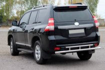 Toyota Land Cruiser Prado 150 2009-2023 рр. Задня дуга AK002-2v2 (нерж) фото 3