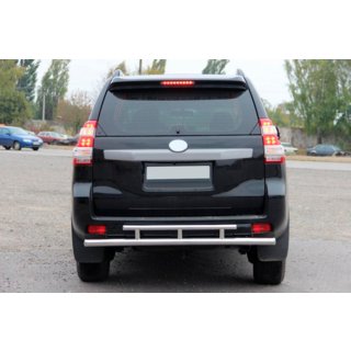 Задня дуга AK002-2v2 (нерж) Toyota Land Cruiser Prado 150 2009-2023 рр. фото 2