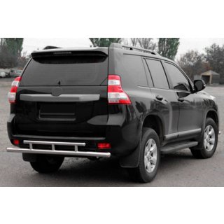 Задня дуга AK002-2v2 (нерж) Toyota Land Cruiser Prado 150 2009-2023 рр. фото 1