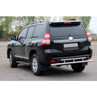 Задня дуга AK002-2v2 (нерж) Toyota Land Cruiser Prado 150 2009-2023 рр. фото 3