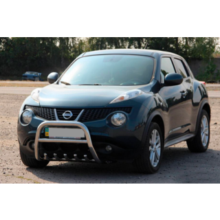 Кенгурятник QT012 (нерж) Nissan Juke 2010-2019 рр. фото 2