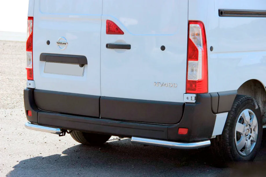 Opel Movano 2010-2021 рр. Задні куточки AK003 (2 шт., нерж) Image