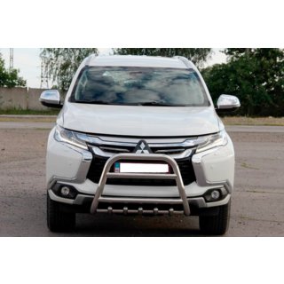 Кенгурятник WT008 (нерж) Mitsubishi Pajero Sport 2015- рр. фото 1