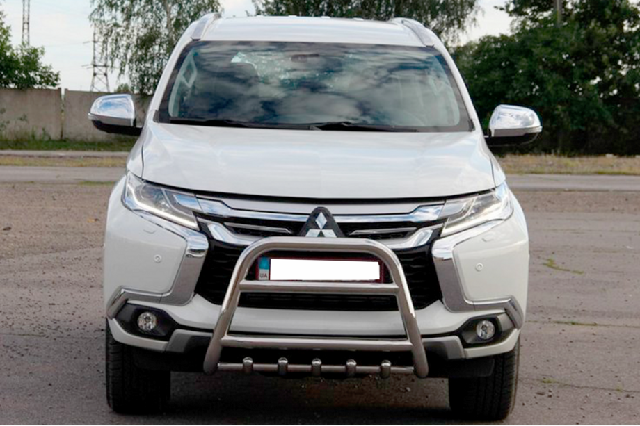 Mitsubishi Pajero Sport 2015- рр. Кенгурятник WT008 (нерж) Image