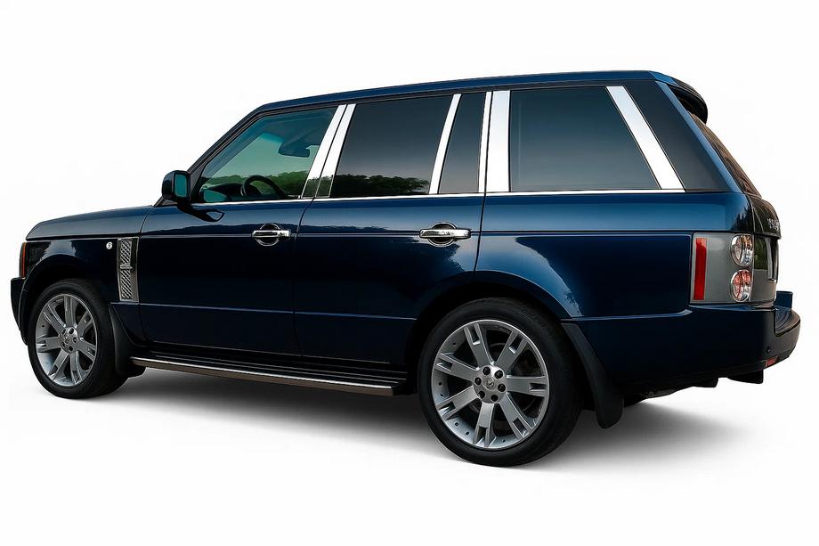 Range Rover III L322 2002-2012 рр. Молдинг дверних стійок (14 шт, нерж) Фото 1