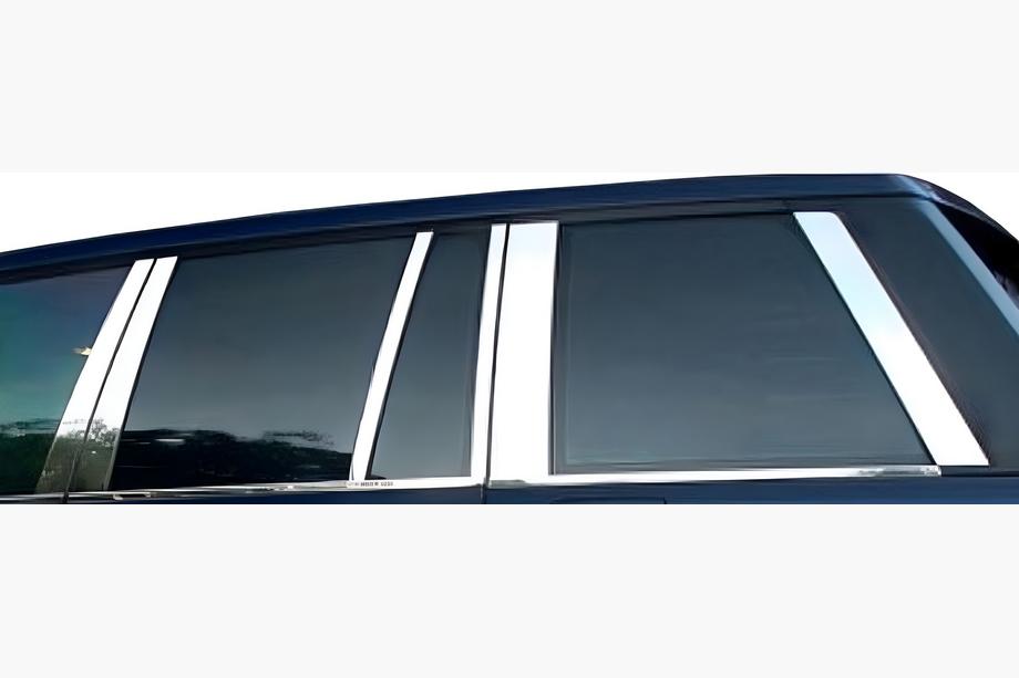 Range Rover III L322 2002-2012 рр. Молдинг дверних стійок (14 шт, нерж) Фото 3