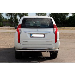 Задній захист AK005 (нерж) Mitsubishi Pajero Sport 2015- рр. фото 2