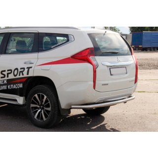 Задній захист AK005 (нерж) Mitsubishi Pajero Sport 2015- рр. фото 1