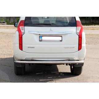 Задній захист AK005 (нерж) Mitsubishi Pajero Sport 2015- рр. фото 4