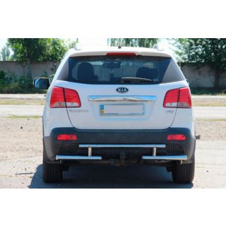 Задня дуга AK002-2 (нерж.) Kia Sorento II XM 2009-2014 рр. фото 3