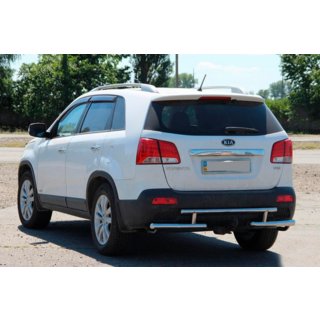 Задня дуга AK002-2 (нерж.) Kia Sorento II XM 2009-2014 рр. фото 2