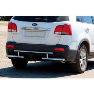 Задня дуга AK002-2 (нерж.) Kia Sorento II XM 2009-2014 рр. фото 1
