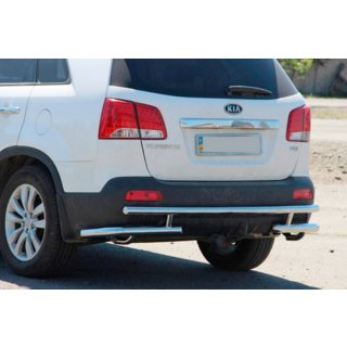 Задня дуга AK003-2 (нерж.) Kia Sorento II XM 2009-2014 рр. фото 3