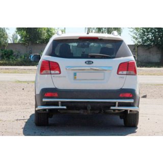 Задня дуга AK003-2 (нерж.) Kia Sorento II XM 2009-2014 рр. фото 2