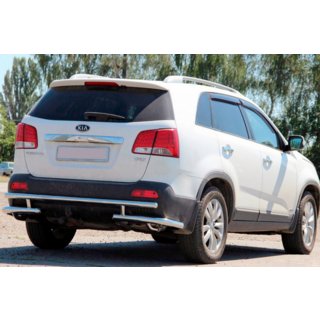 Задня дуга AK003-2 (нерж.) Kia Sorento II XM 2009-2014 рр. фото 1
