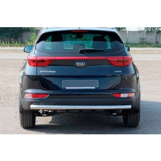 Задній захист AK002 (нерж) Kia Sportage 2015-2021 рр. фото 1