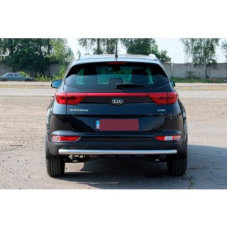 Задній захист AK002 (нерж) Kia Sportage 2015-2021 рр. фото 3