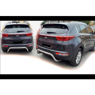 Задній захист AK007 (нерж) Kia Sportage 2015-2021 рр. фото 1