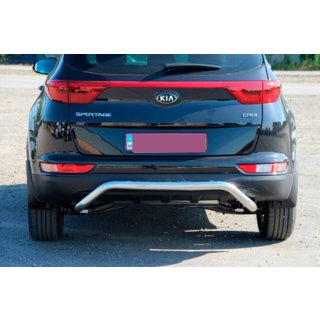 Задній захист AK007 (нерж) Kia Sportage 2015-2021 рр. фото 2