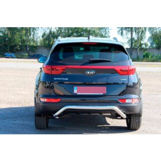Задній захист AK007 (нерж) Kia Sportage 2015-2021 рр. фото 4